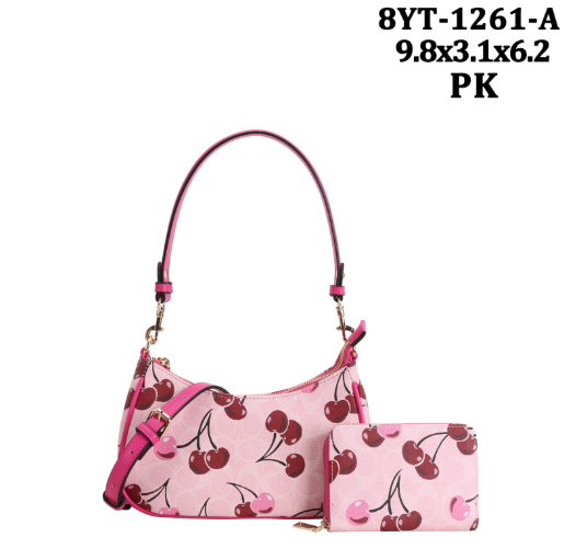 Fashion 2pc cherry crossbody