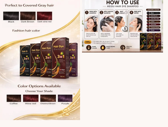 MEIDU Hair Dye Shampoo
