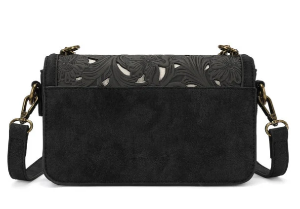 Trinity Ranch Cowhide Floral Cutout Crossbody Bag PRE-ORDER