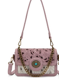 Trinity Ranch Cowhide Floral Cutout Crossbody Bag PRE-ORDER