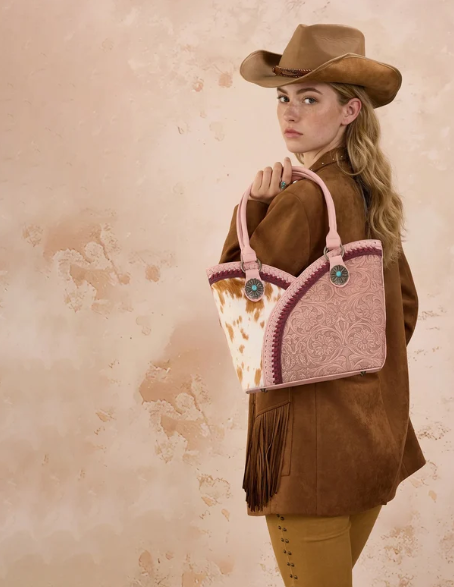 Montana West Tooled & Cowhide Tote Bag  PRE-ORDER