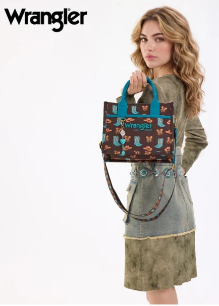 Wrangler Western Print Cowgirl Tote Crossbody Bag PRE-ORDER
