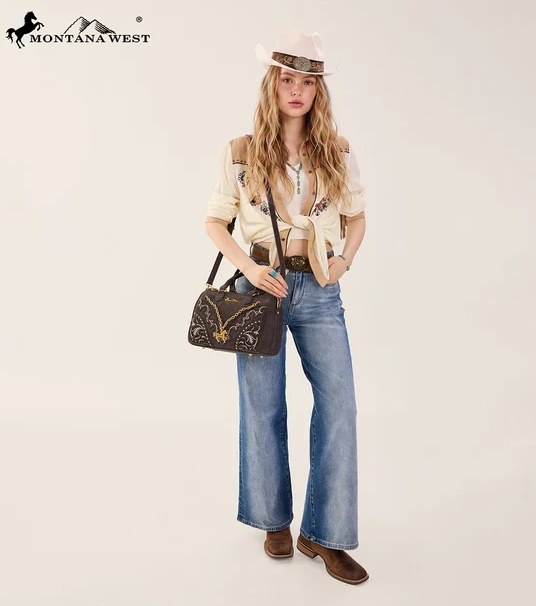 🤠🐴 Montana West Western Horse Charm Satchel Crossbody Bag 🐴🤠