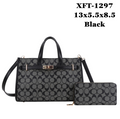 Fashion handbag with matching wallet 2pc