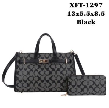 Fashion handbag with matching wallet 2pc