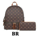 Fashion monogram backpack 2pc
