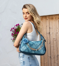 Nicole Lee BLUE FLOWER SHOULDER BAG