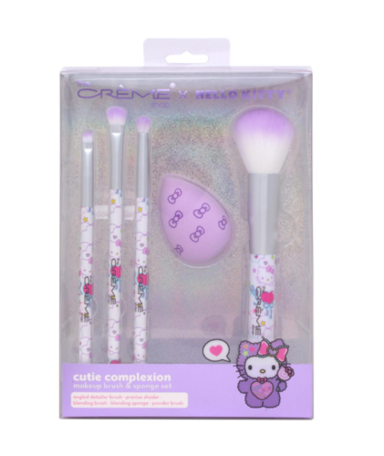 The Creme Shop X Hello Kitty Cutie Complexion Makeup Brush And Sponge Set