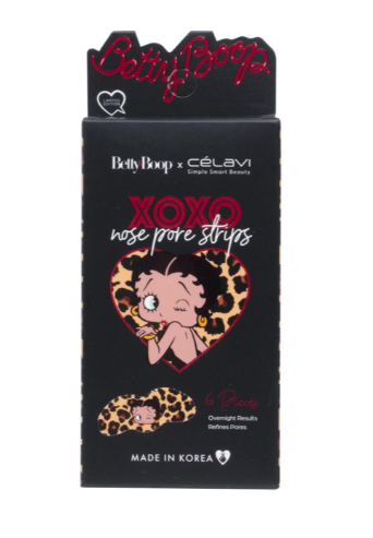 Celavi X Betty Boop Xoxo 6Pc Nose Pore Strips