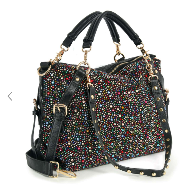 Decorated Sparkling Rhinestone Satchel Handbag