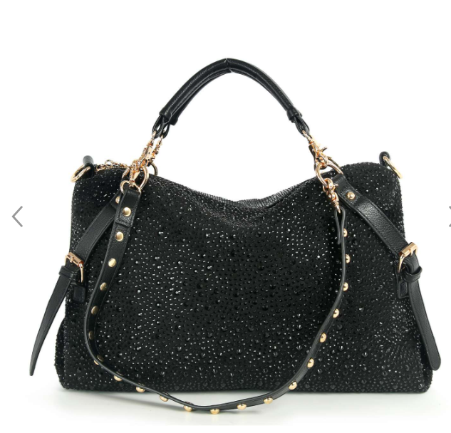 Decorated Sparkling Rhinestone Satchel Handbag
