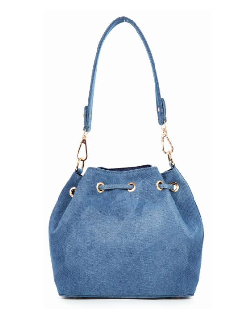 Glamorous Rhinestone Design Drawstring Hobo