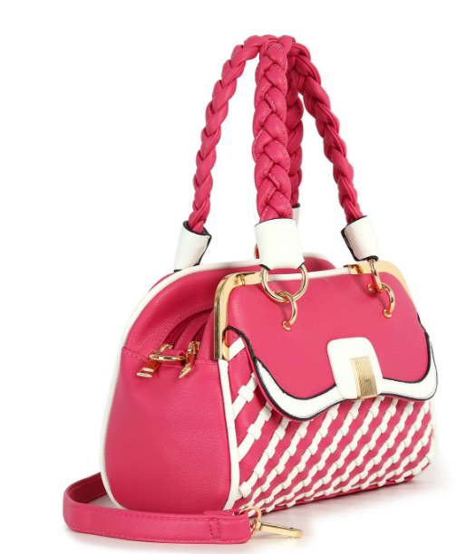 Woven Metal Frame Hand Tote