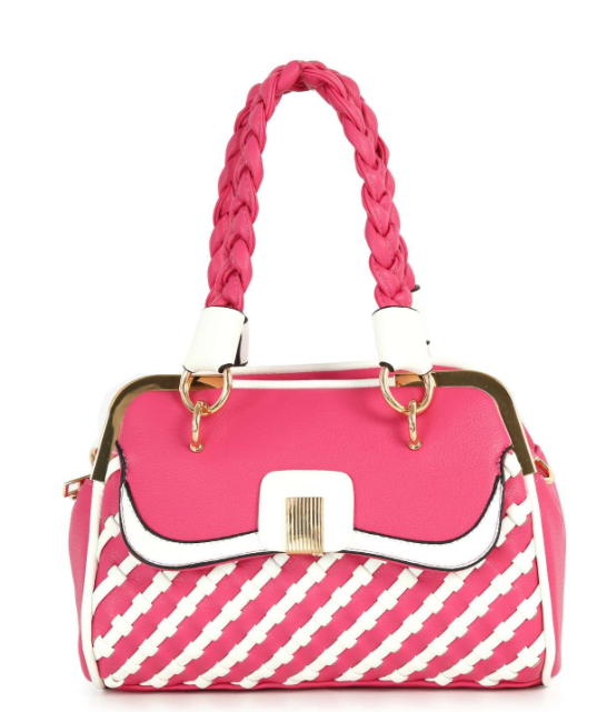Woven Metal Frame Hand Tote