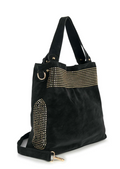 Tall Studded Classic Tote Handbag