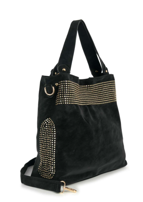 Tall Studded Classic Tote Handbag