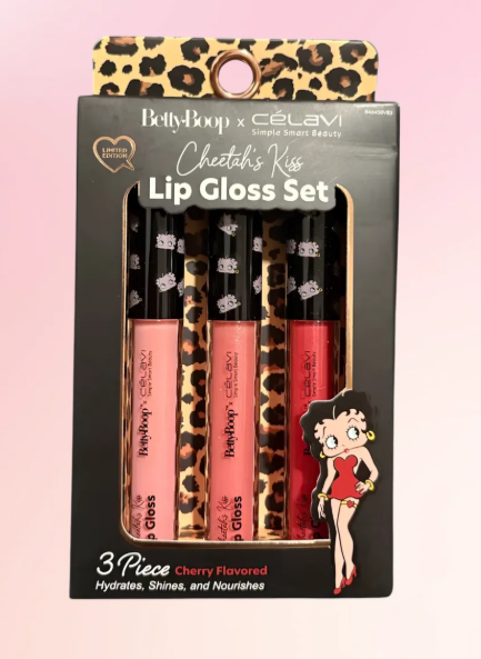 ✨ Betty Boop x Célavi Cheetah's Kiss Lip Gloss Set - Limited Edition ✨