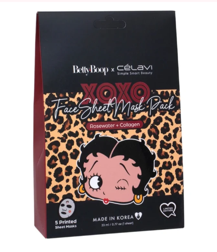 💕 XOXO Face Sheet Mask Pack – Betty Boop x Célavi
