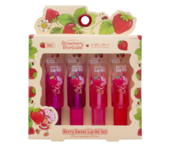 🍓 Berry Sweet Lip Oil Set – Strawberry Shortcake