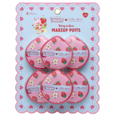 🍓 Célavi x Strawberry Shortcake Berry In Love 6PC Makeup Puffs