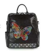 Beaded Butterfly Fashion Backpack