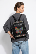 Beaded Butterfly Fashion Backpack