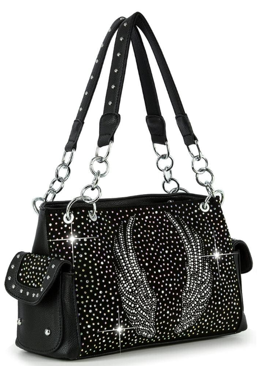 🪽✨ Wing Design Rhinestone Fashion Handbag ✨👜