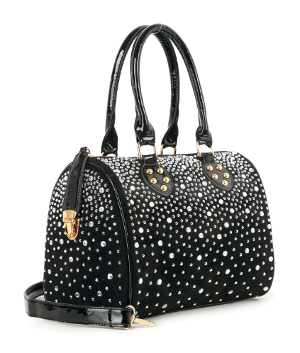 ✨💎 Glamorous Rhinestone Covered Locked Satchel Handbag 💎✨