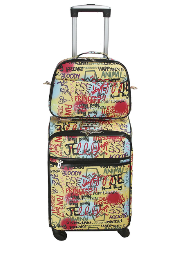 STYLE #: LGOT-01-G 2In1 Graffiti Print Travel Luggage Set  PRE-ORDER