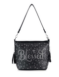 ✨ Blessed Rhinestone Hobo Crossbody Sling Bag – Sparkle with Faith &amp; Style ✨