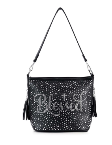 ✨ Blessed Rhinestone Hobo Crossbody Sling Bag – Sparkle with Faith &amp; Style ✨