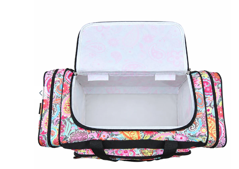 Sweet Wildflower Paisley NGIL Canvas 23" Duffle