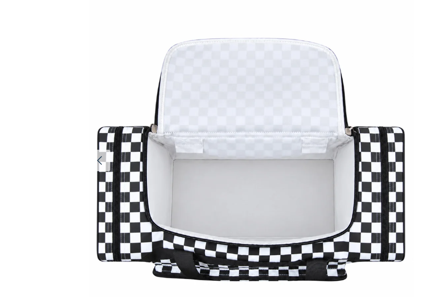 Black and White Checkered NGIL Canvas 23" Duffle
