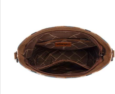 Wrangler Aztec Distressed Print Dual Sided Print Crossbody(clearance