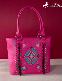 Montana West Embroidered Aztec Concealed Carry Tote  clearance