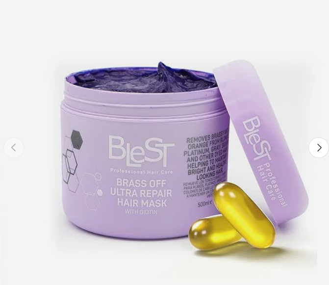 BLEST Brass Off Ultra Repair Hair Mask with Biotin