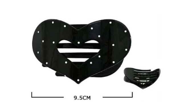 Heart-Shaped Hair Clip