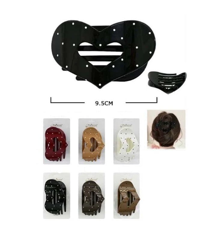 Heart-Shaped Hair Clip
