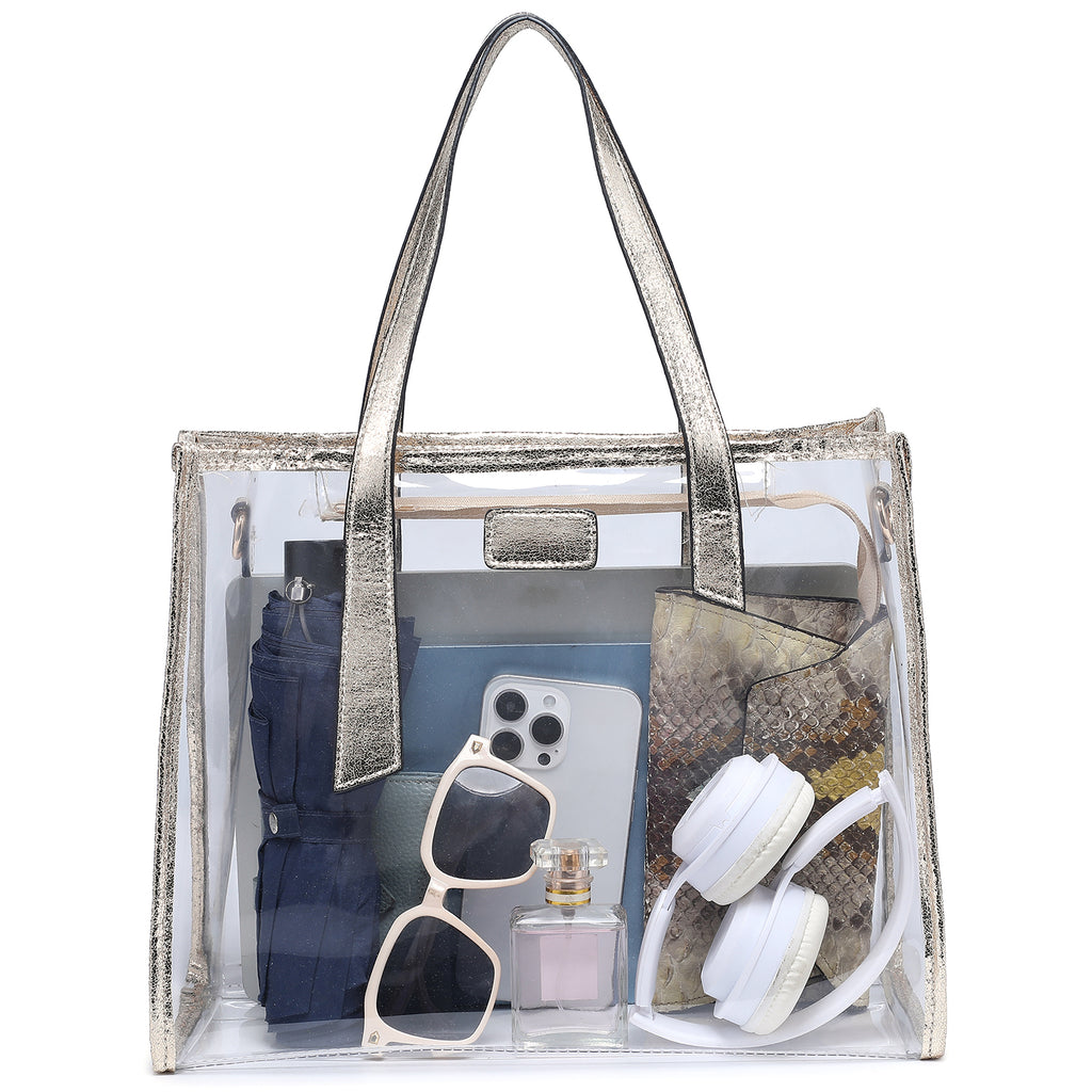 Fashion See Thru 2-in-1 Shopper Tote Bag