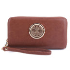 Fashion Logo Double Zip Around Wallet Wristlet