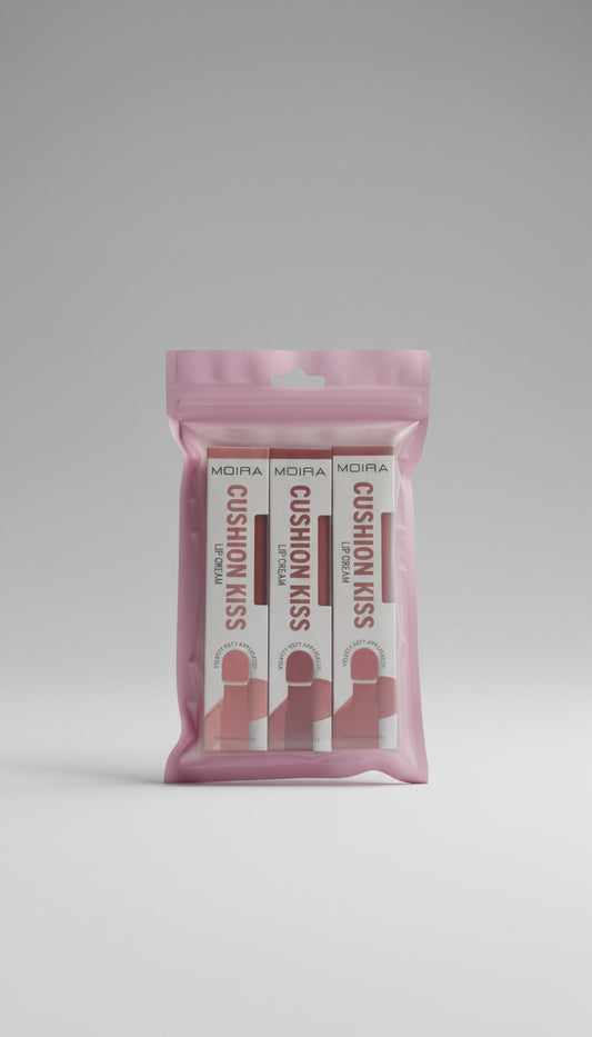 MOIRA CUSHION KISS LIP BUNDLE 3PC