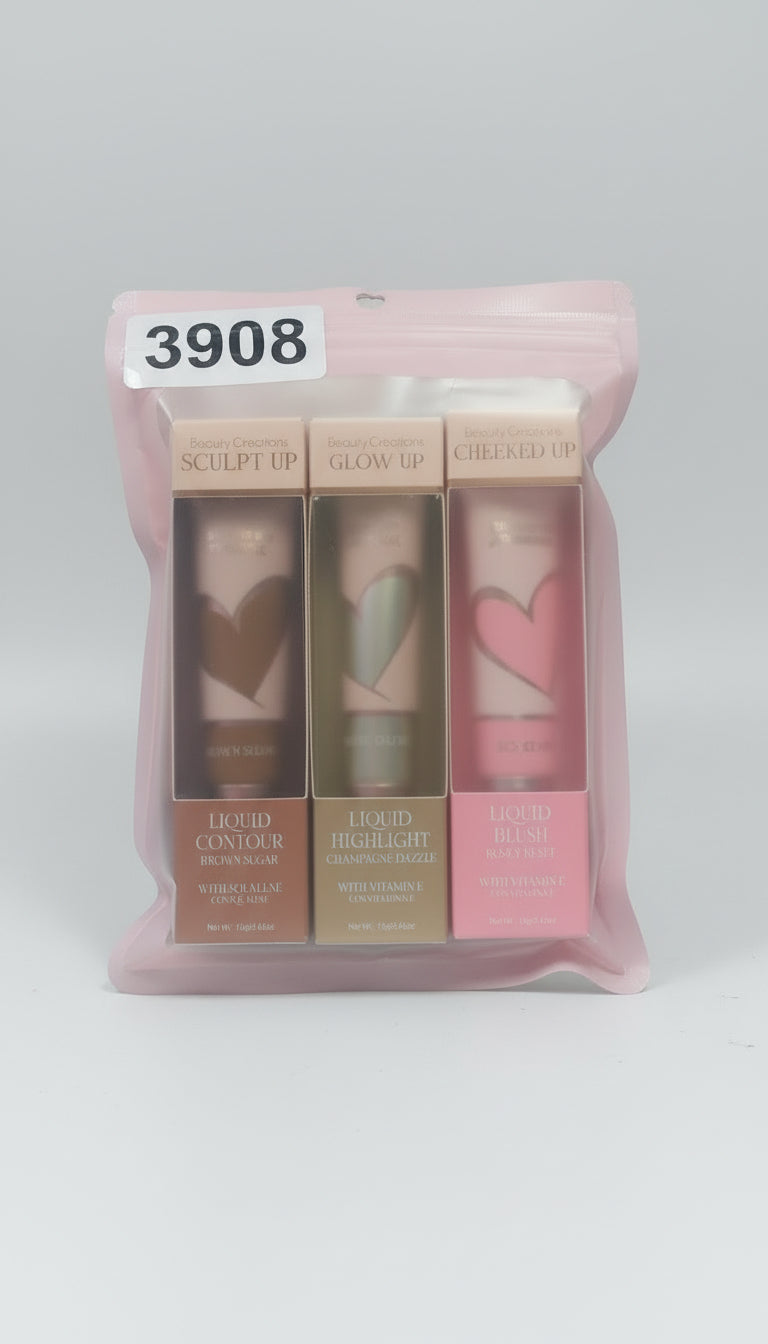 BEAUTY CREATION 3PC SET Stay Liquid Highlight Glow Up Wands BLUSH