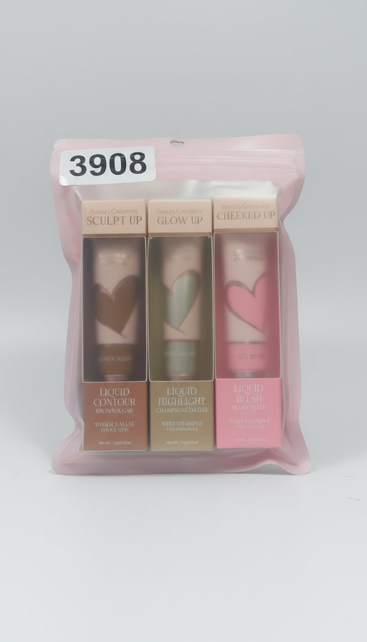 BEAUTY CREATION 3PC SET Stay Liquid Highlight Glow Up Wands BLUSH