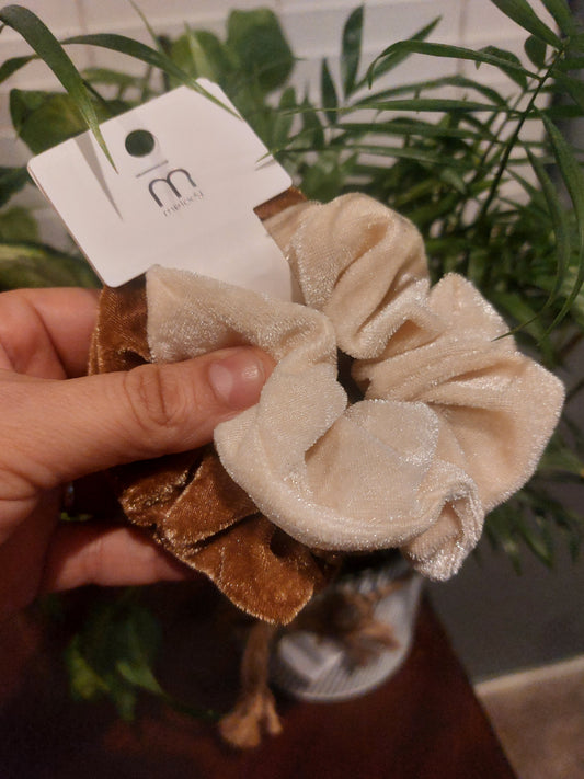 Dual Velvet Scrunchie 2Set